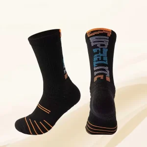 Custom Terry Anti Slip Breathable Anti Bacterial Sweat Absorbent Crew Sports Socks for Basketball Football Yoga Spring Adults
