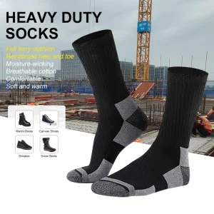 Custom Thick Thermal Work Boot Socks Men Sports Hiking Walking Crew Heavy Duty Socks