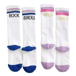 Custom Tube Knee High Women’s Stocking Boots Socks with Writing Retro Stripes Japanese Girl Student Tube Socks