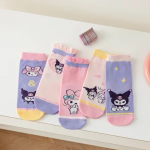 Custom Unisex Children’s Cute Straight Cotton Socks Breathable Funny Cartoon Knitted Crew Casual for Kids