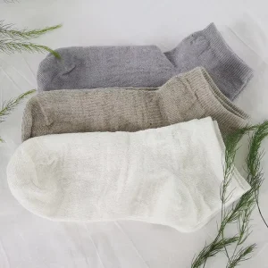 Custom Unisex Cotton Socks Men Absorbent Low Cut Ankle Socks Cushioned Casual No Show Short Hemp Socks