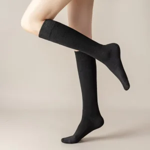 Custom Warm Cotton over Knee Socks for Women Multi Color Thigh High Thicken Socks for Winter Young Ladies’ Long Socks