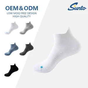 Custom Women’s Men’s High Quality Athletic Running Cycling Socks Ankle Sports Socks Body Logo for Spring