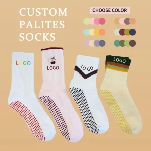 Custom Women’s Non slip Embroidered High Quality Yoga Socks Breathable Compression Sports Socks