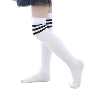 Custom Women’s Over the Knee Cotton Socks Thick and Breathable Thigh High Socks in Multiple Solid Pattern Colors for Ladies