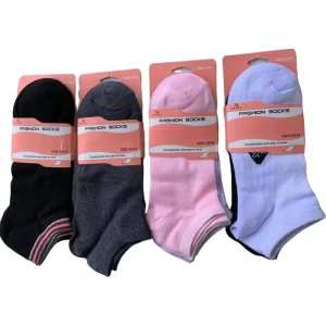 Custom Women’s Polyester Ankle Socks Solid Colour Breathable Sweat-Absorbent Thin Shallow Daily Use Body Cuff