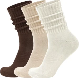 Custom Women’s Slouch Socks Premium Ribbed Scrunch Socks Soft Cotton Extra Long Baggy Crew Socks
