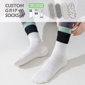 Custom Women’s Training Yoga Sock Non Slip Grip Socks Fitness Sports Pilates Indoor Yoga Socks Custom Logo