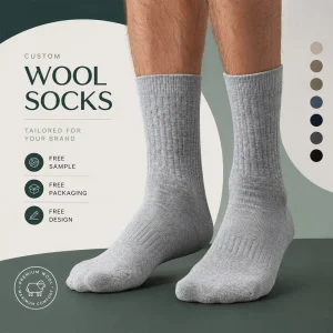 Custom Wool Crew Socks Premium Thermal Socks Warm Breathable Casual Socks OEM ODM Manufacturer