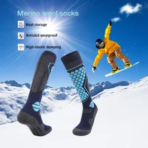Custom Wool Warm Crew Skiing Hiking Thermal Hiking Socks Men Work Socks Unisex