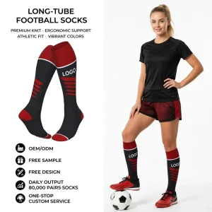 Custom Youth Bottom Long Tube Soccer Socks Men Anti Slip Football Grip Eco Friendly Quick Dry Knee High Athletic Sports
