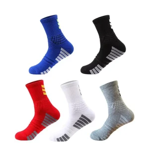Custom Youth Spring Sports Socks Durable Crew Socks with Anti Slip for Running & Basketball Breathable & Eco Friendly