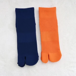 Custom Youth Spring Toe Socks Crew Length Terry Outdoor Sports Nylon Polyester Spandex Anti Slip Breathable Separate Toe Design