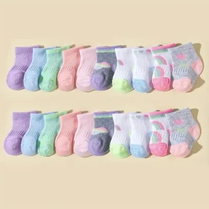 Custom logo Anti slip Newborn Baby Socks Anti-slip 0-3 Months 6-12 Months Cotton Baby Grip Socks for Boy Girl