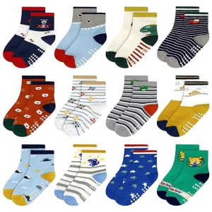 Custom logo Anti slip Newborn Baby Socks Anti-slip 0-3 Months 6-12 Months Cotton Baby Grip Socks for Boy Girl