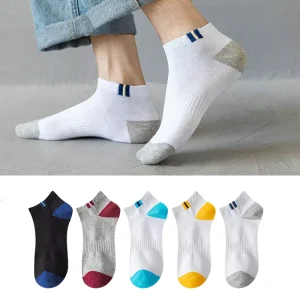 Custom logo Casual Mens Cotton Hosiery Solid Color Breathable Low Cut Short Ankle Unisex Socks