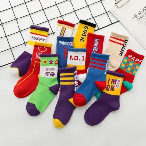 Custom logo Comfortable Breathable Cute Kawaii Chinese Student Baby Socks Children’s Socks