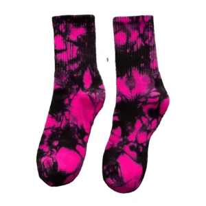 Custom logo Custom Design Digital Printing Tie Dye Unisex Socks Breathable Knitted Fashion for Men and Women