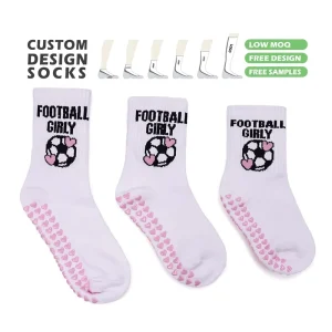 Custom logo Kids Socks School Boy and Gril Grip Socks for Children and Youth