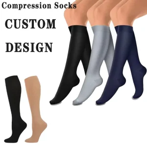 Custom logo Knee High 20-30mmhg Compression Socks