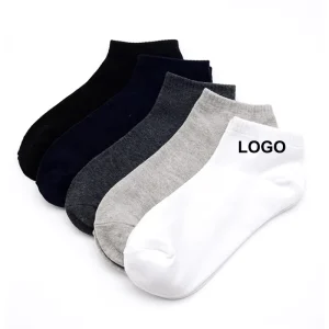 Custom logo No Show Socks Summer Breathable Ankle Socks Black White Grey Invisible Women Socks