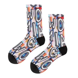 Custom logo design personality men’s and women’s crew socks Fashion sports socks selling embroidery socks