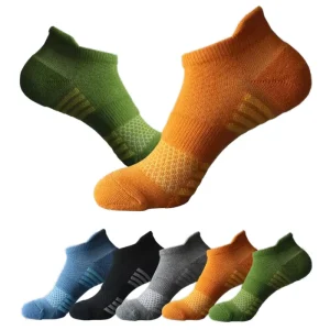 Customizable Arch Support Men’s Socks Moisture-Wicking Breathable Cushion Summer Gym Running Cycling Durable Ankle Sports Sock