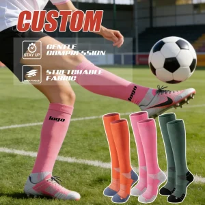 Customizable Gradient Color Knee High Compression Socks Support Custom Design & Private Label