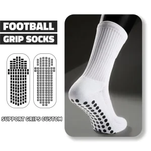 Customizable Grip Socks Rugby Soccer Embroidered Anti Slip Non Slip Sport Elite Terry Gym Grip Socks Football