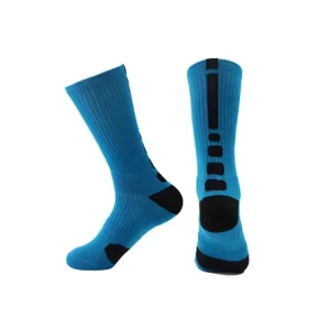 Customizable High-Quality Cushioned Cotton Men’s Running Basketball Sports Socks with Pattern Crew for Spring