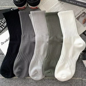 Customizable Logo Casual Knitted Design Breathable Cotton Men’s Sport Socks