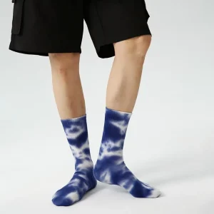 Customizable Mid Calf Men Socks with Letter Prints Trendy Sports Socks for Men Breathable and Sweat Absorbent Men’s Socks