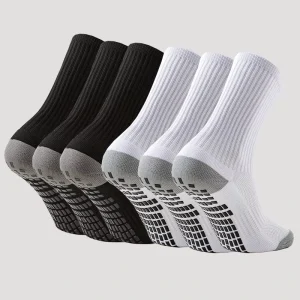 Customizable Youth Men’s Sports Socks Factory Direct Soccer Basketball Anti Slip Silicone Terry Cushioned Shock Absorbing Nylon