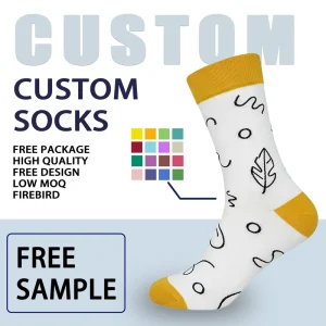 Customize Business Dress Socks for Men Women High Quality Knitted Funny Summer Autumn Logo Designs