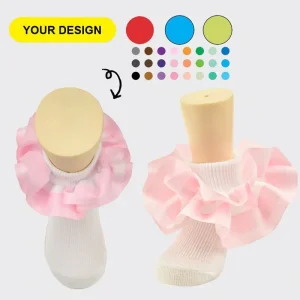 Customized 3D Fluffy Princess Kids Socks Pink Baby Girls Toddler Colorful Cotton Spring Crew Knitting Socks