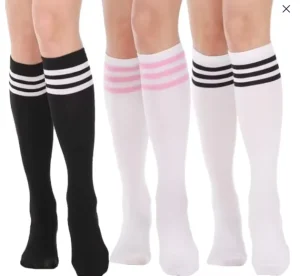 Customized 40D Breathable Velvet Silk Knitted Knee High Socks Solid White Black Pattern for Girls Students