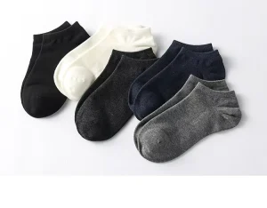 Customized Color Plain Breathable Cotton OEM With Men’s Ankle Socks Soft