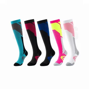 Customized Compression Sports Long Socks Anti Fatigue Knee High Soccer Cycling Running Sport Socks