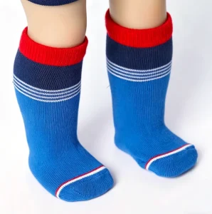Customized Cotton Knitted Socks for American 16-22 Inch Unisex Baby Doll in Any Color with Custom Logo