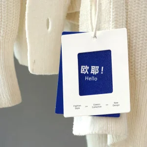 Customized Eggshell Paper Clothing Label Hollow Hanging Tag Clothing Suitable for Clothing