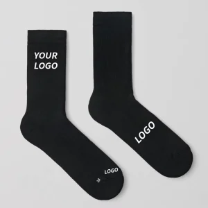 Customized Gym Sports Socks Black Crew Socks Embroidered Jacquard Men’s and Women’s Socks Tariff Reduction Urgent Order