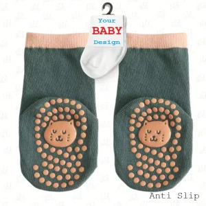 Customized Kids Trampoline Socks Your Design Small Lion Silicone Unisex Toddler Crew Manufacturer Kawaii Socks