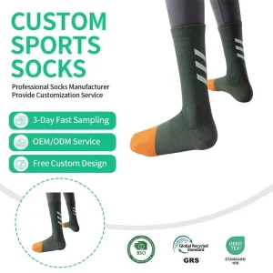 Customized Logo Cycling Compression Socks Quick Dry Sweat Wicking Breathable Professional Knitted Sports Cycling Socks