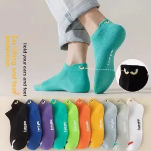 Customized Logo Socks Summer Men’s Short Socks Odor Resistant Sweat Absorbent Anti Friction Colorful Casual Low Cut Boat Socks