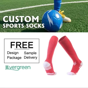 Customized Men’s Professional Non Slip Winter Knitted Breathable Knee High Sports Socks Terry Bottom Football Socks
