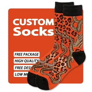 Customized Socks Logo Fashion Men Dress Organic Cotton Novelty Colorful Pattern Unisex Socks Dress Socks