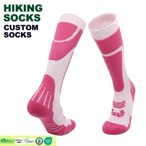 Customized Women’s Anti Slip Merino Wool Hiking Socks Thermal Winter Warm Outdoor Workouts Socks Anti Friction Sports Socks