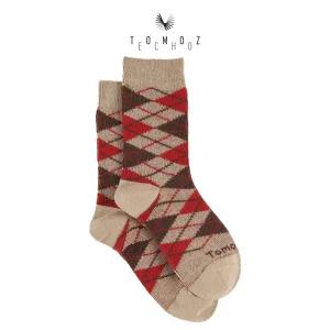 Customized Women’s Winter Dress Socks Wool Spandex Custom Logo Printed Anti Slip Breathable Daily Use