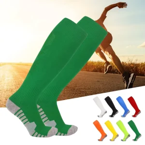 Customized Youth Tall Soccer Training Socks Breathable Cushion Bottom Non-slip Quick Dry Grip Socks