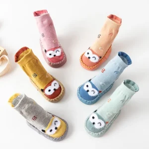 Cute Cartoon Baby Toddler Mid-Calf Floor Toddler Shoes Comfortable Shoes Home Combed Cotton Warmth Durable